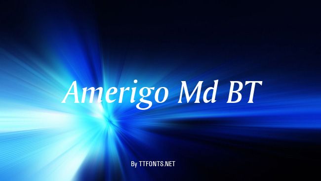 Amerigo Md BT example